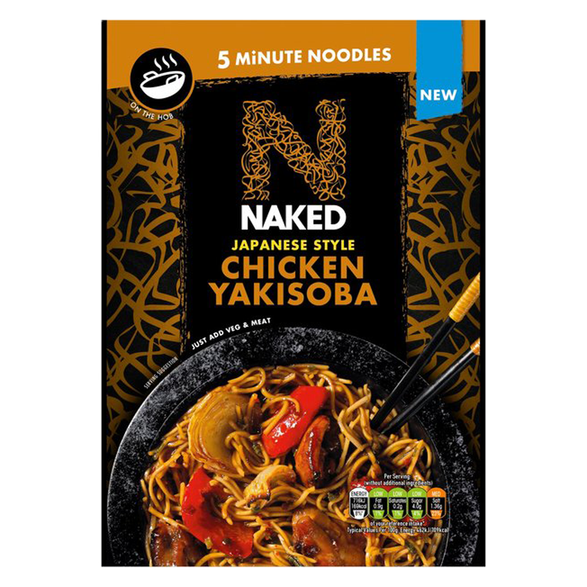 Naked Noodle On The Hob Japanese Style Chicken Flavour Yakisoba