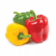 Packed Green and Coloured Bell Peppers (2pcs) - 450gr 