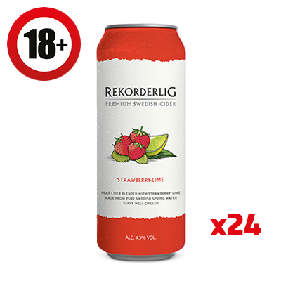 Rekorderlig Strawberry - Lime Cider 500ml - 24 Pack