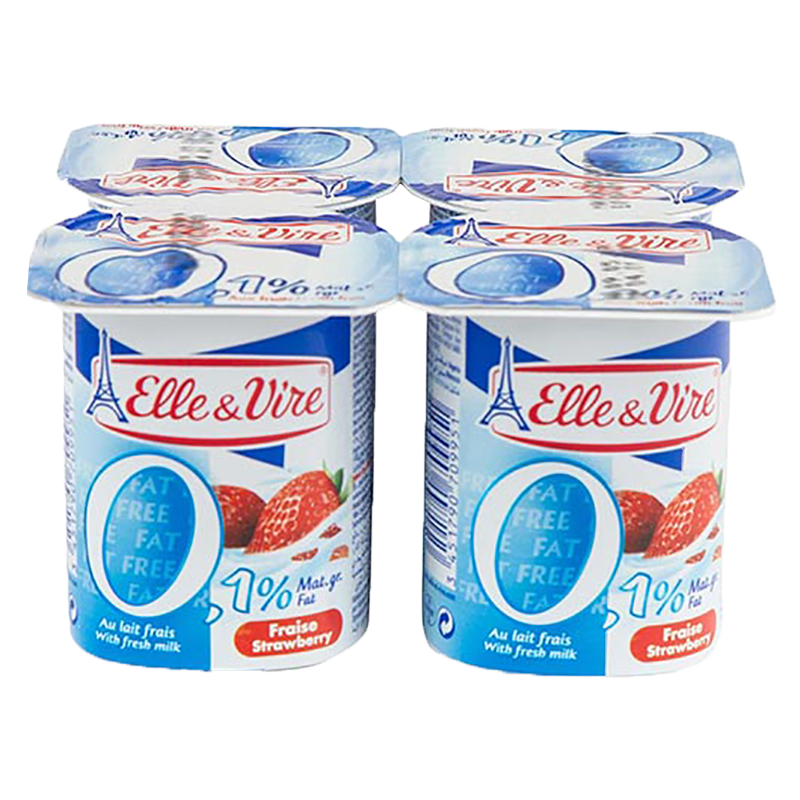 Elle & Vire Yogurt Dessert Light Strawberry 4x125gr