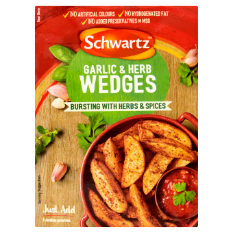 Schwartz Garlic and Herb Potato Wedges 38g