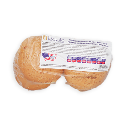 Royale American Hamburger Baps x 4
