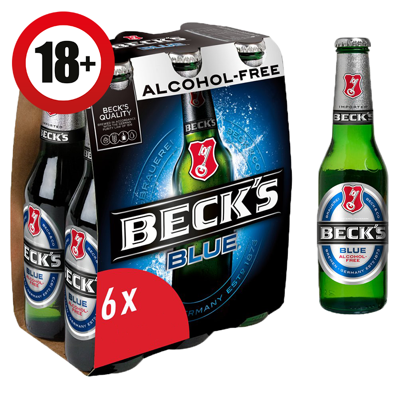 Beck's Beer Blue 33cl Bottle 6's