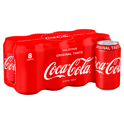 Coca-Cola Can 33cl - Pack of 8