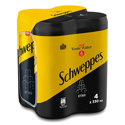 Schweppes Tonic Water Can 33cl - Pack of 4