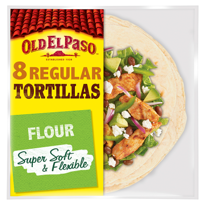 Old El Paso Regular Super Soft Flour Tortillas x8 326g