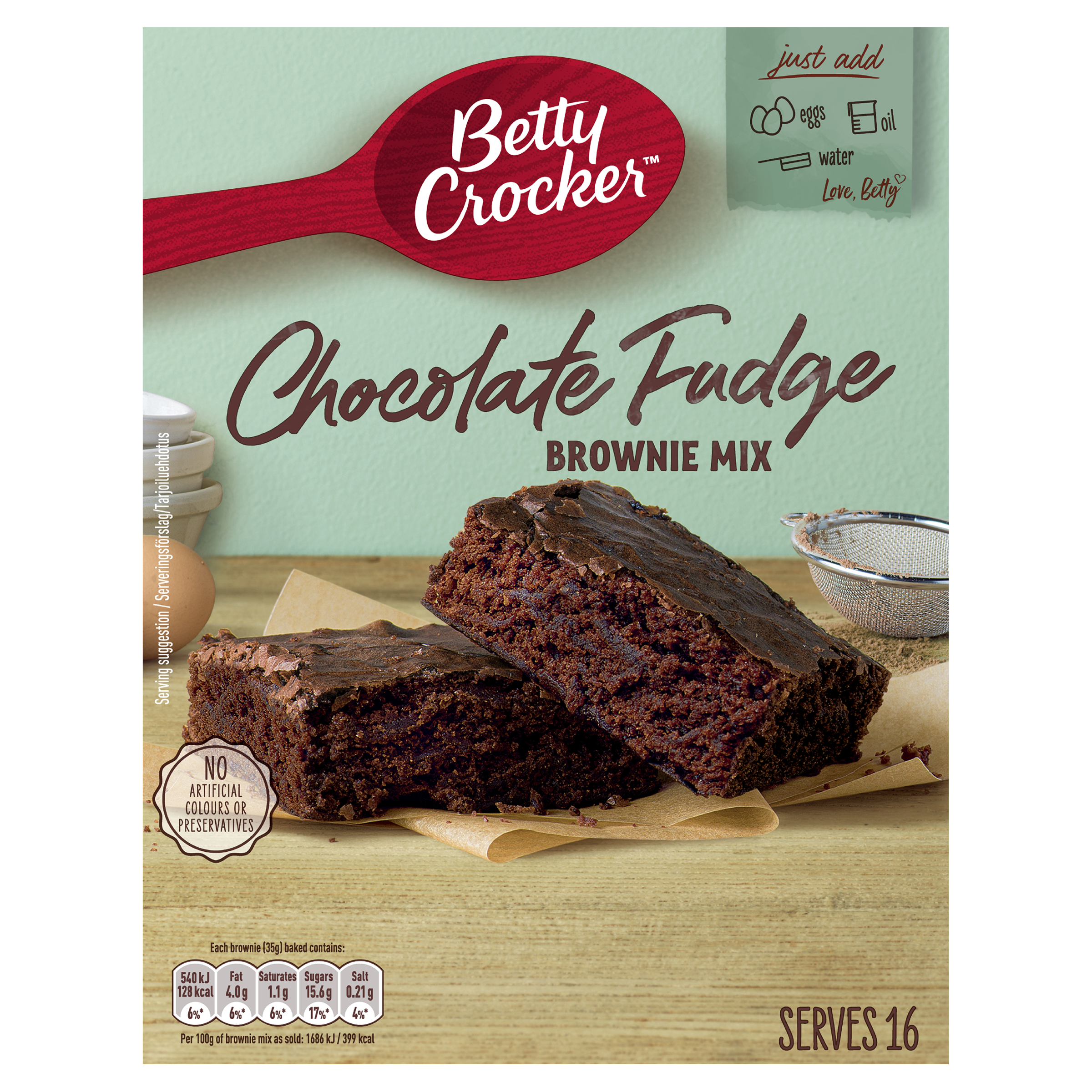 Betty Crocker Chocolate Fudge Brownie Mix 415g