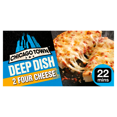 Chicago Town 2 Deep Dish Four Cheese Mini Pizzas 2 x 155gr