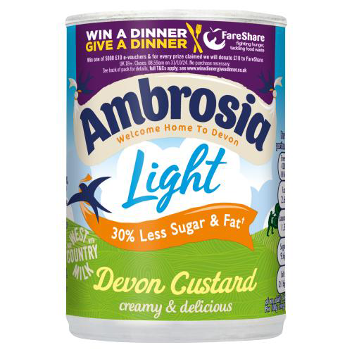 Ambrosia Custard Light Devon Can 400gr