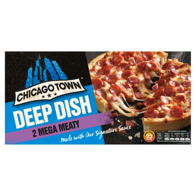 Chicago Town 2 Deep Dish Mega Meaty Mini Pizzas 2 x 160gr