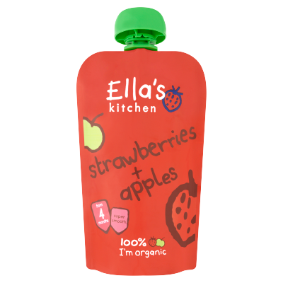 Ella's Kitchen Organic Strawberries and Apples Baby Pouch 4+ Months 120g