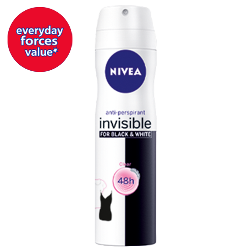 Nivea Invisible Black & White Deodorant Spray 150ml