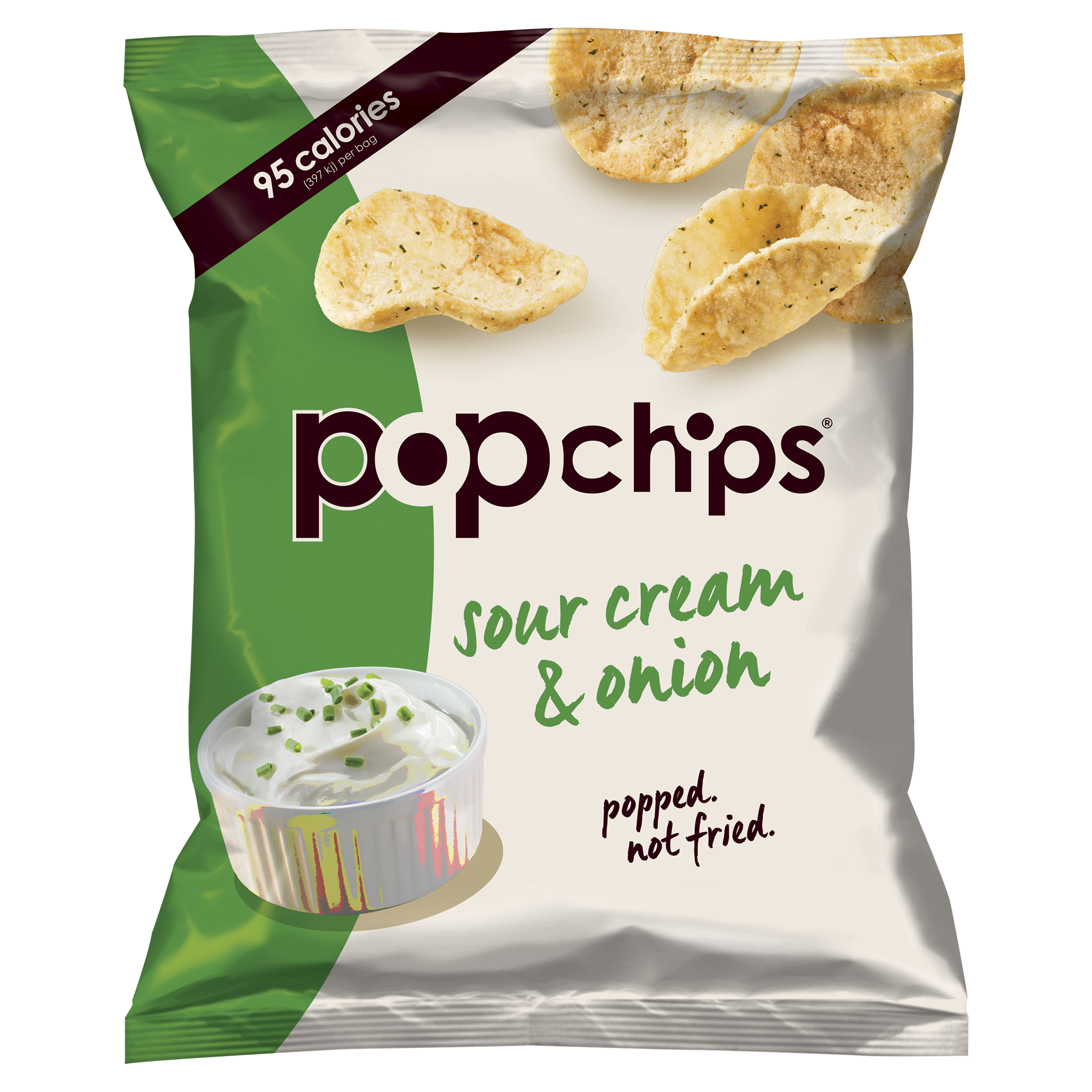 Popchips Sour Cream & Onion Crisps 23g