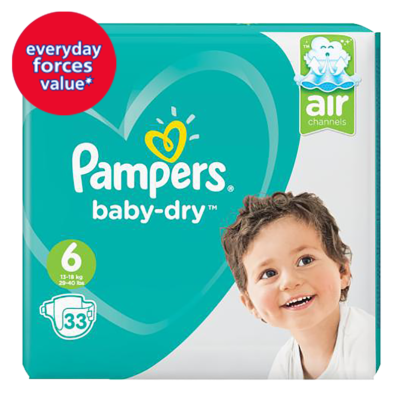 Pampers Baby Dry Size 6 VP - Pack of 34