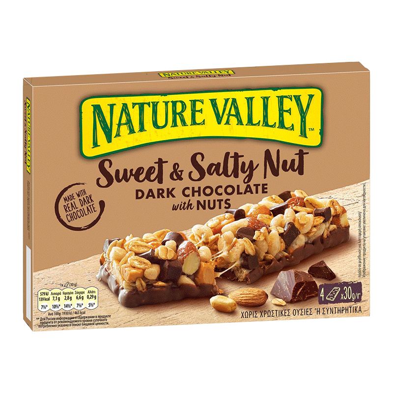  Nature Valley Sweet & Salty Chocolate Bar 4x30gr