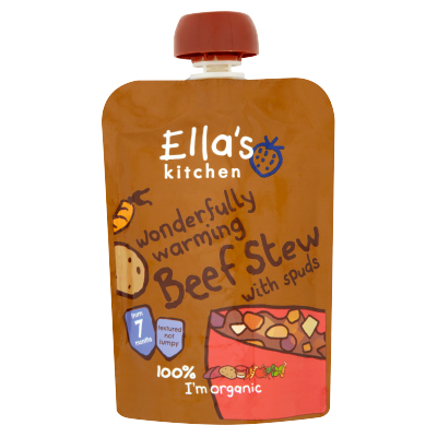 Ella's Kitchen Organic Beef Stew Baby Pouch 7+ Months 130g