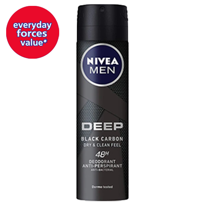 Nivea Men Deodorant Spray Deep - Black Carbon 150ml