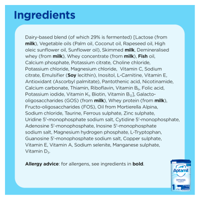 Aptamil 1 First Baby Milk Formula From Birth 800g