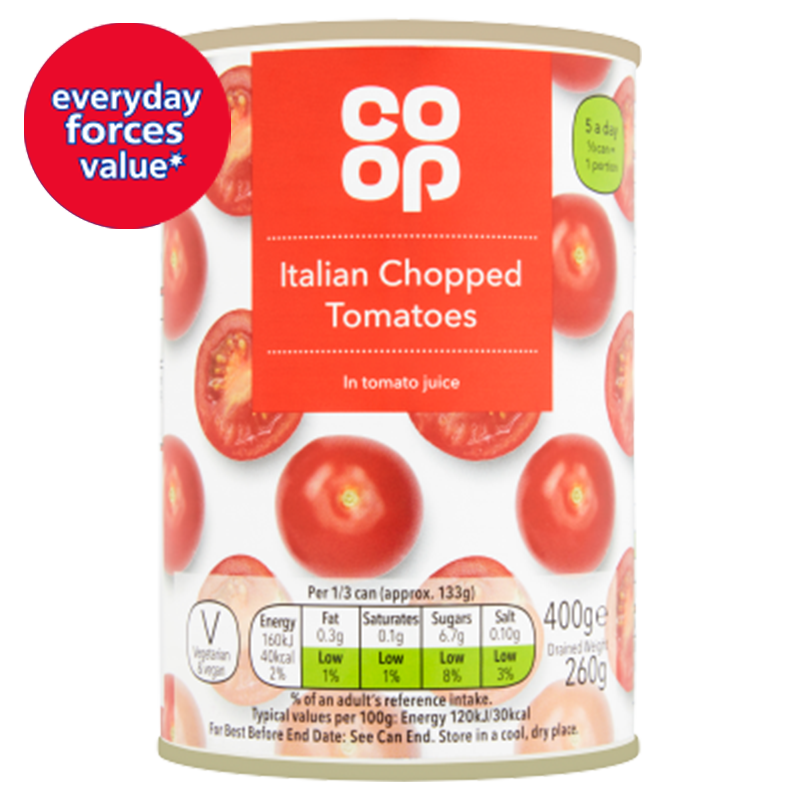 Co-op Italian Chopped Tomatoes in Tomato Juice 400g