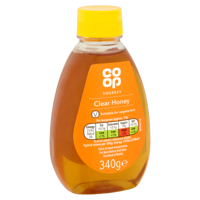 Co-op Squeezy Clear Honey 340g