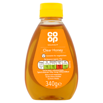 Co-op Squeezy Clear Honey 340g
