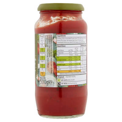Co-op Italian Tomato & Garlic Pasta Sauce 500g