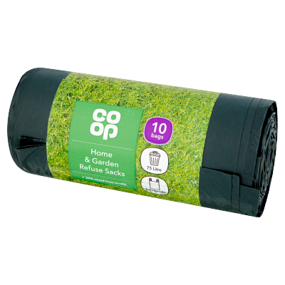 Co-op 10 Home & Garden Refuse Sacks 75 Litre
