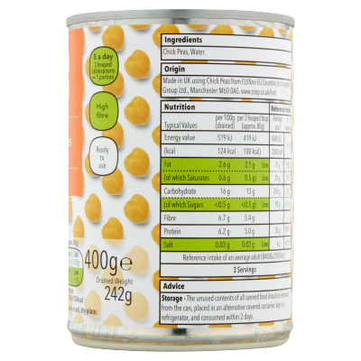 Co-op Chick Peas in Water 400g