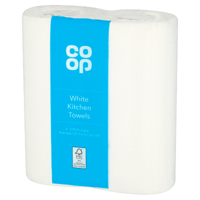 Co-op White Kitchen Towels