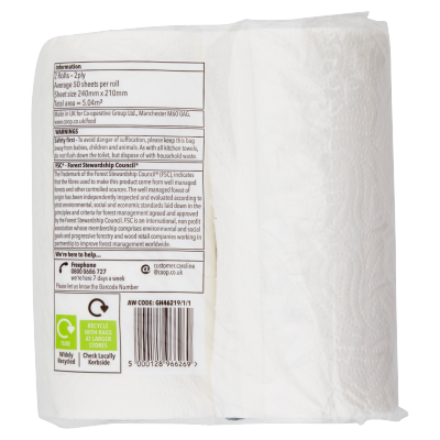 Co-op White Kitchen Towels