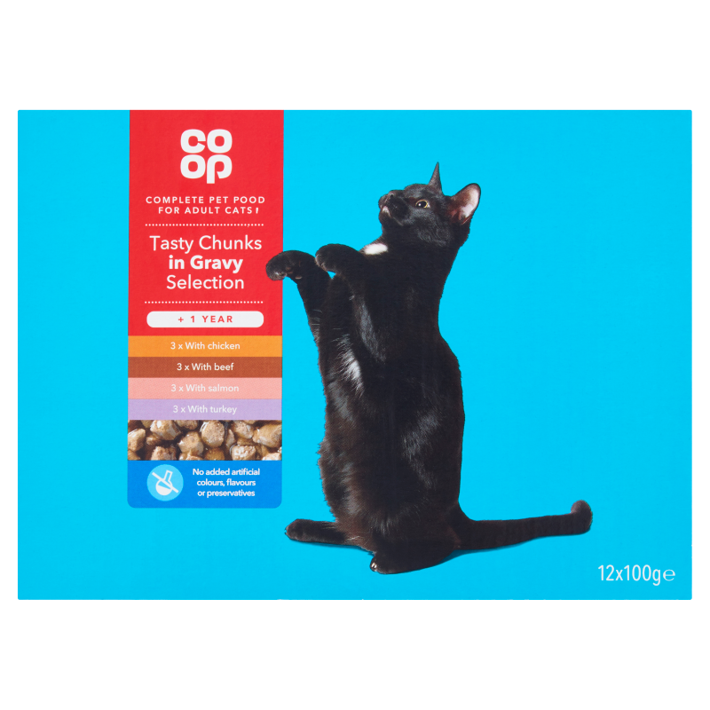 Co-op Tasty Chunks in Gravy Selection +1 Year 12 x 100g
