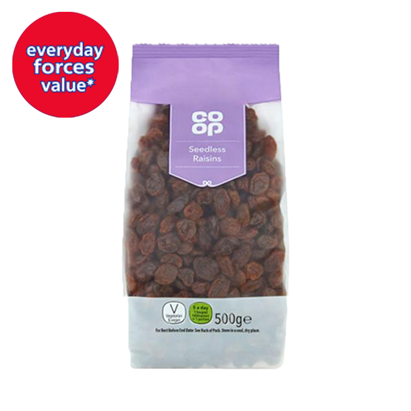 Co-op Seedless Raisins 500g