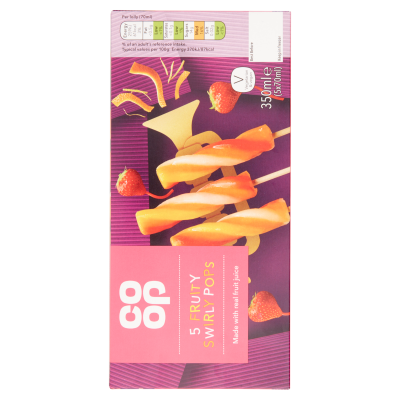 Co-op Fruity Swirly Pops 5 x 70ml (350ml)
