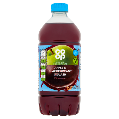 Co-op Apple & Blackcurrant Squash 750ml