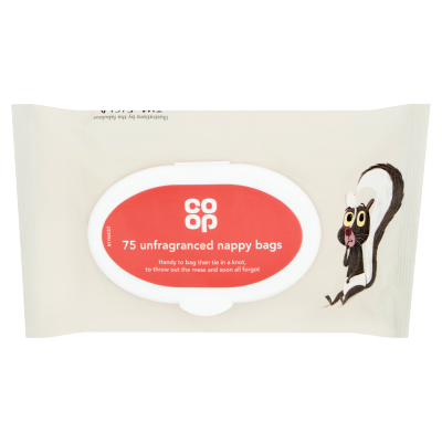 Co-op 75 Unfragranced Nappy Bags