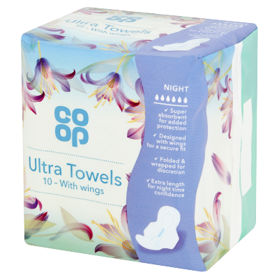 Co-op 10 Ultra Towels with Wings Night