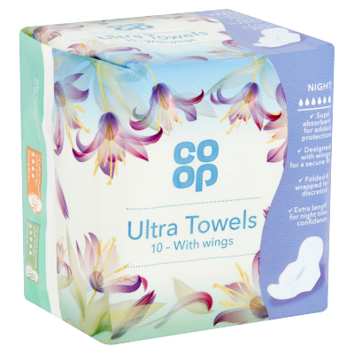 Co-op 10 Ultra Towels with Wings Night
