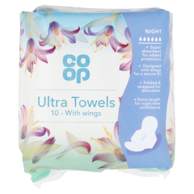Co-op 10 Ultra Towels with Wings Night