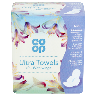 Co-op 10 Ultra Towels with Wings Night