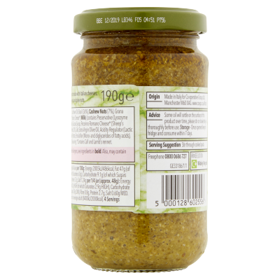 Co-op Italian Green Pesto 190g