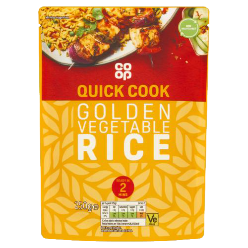Co-op Golden Vegetable Microwave Rice 250g