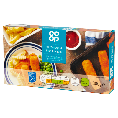 Co-op 10 Omega 3 Fish Fingers 300g