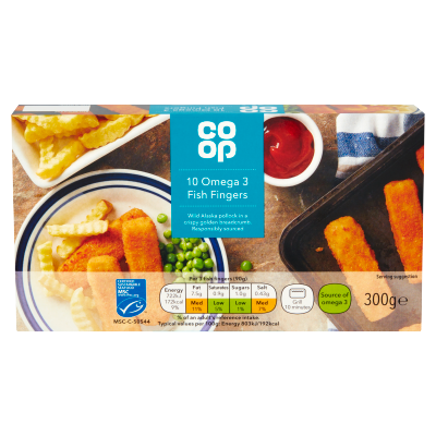 Co-op 10 Omega 3 Fish Fingers 300g