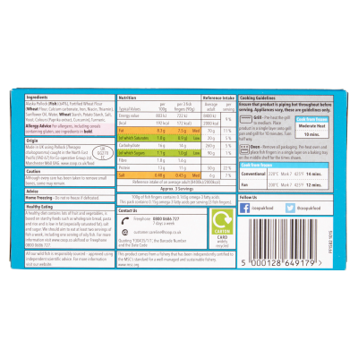 Co-op 10 Omega 3 Fish Fingers 300g