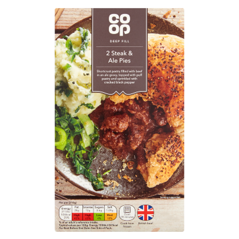 Co-op 2 Steak & Ale Pies 400gr