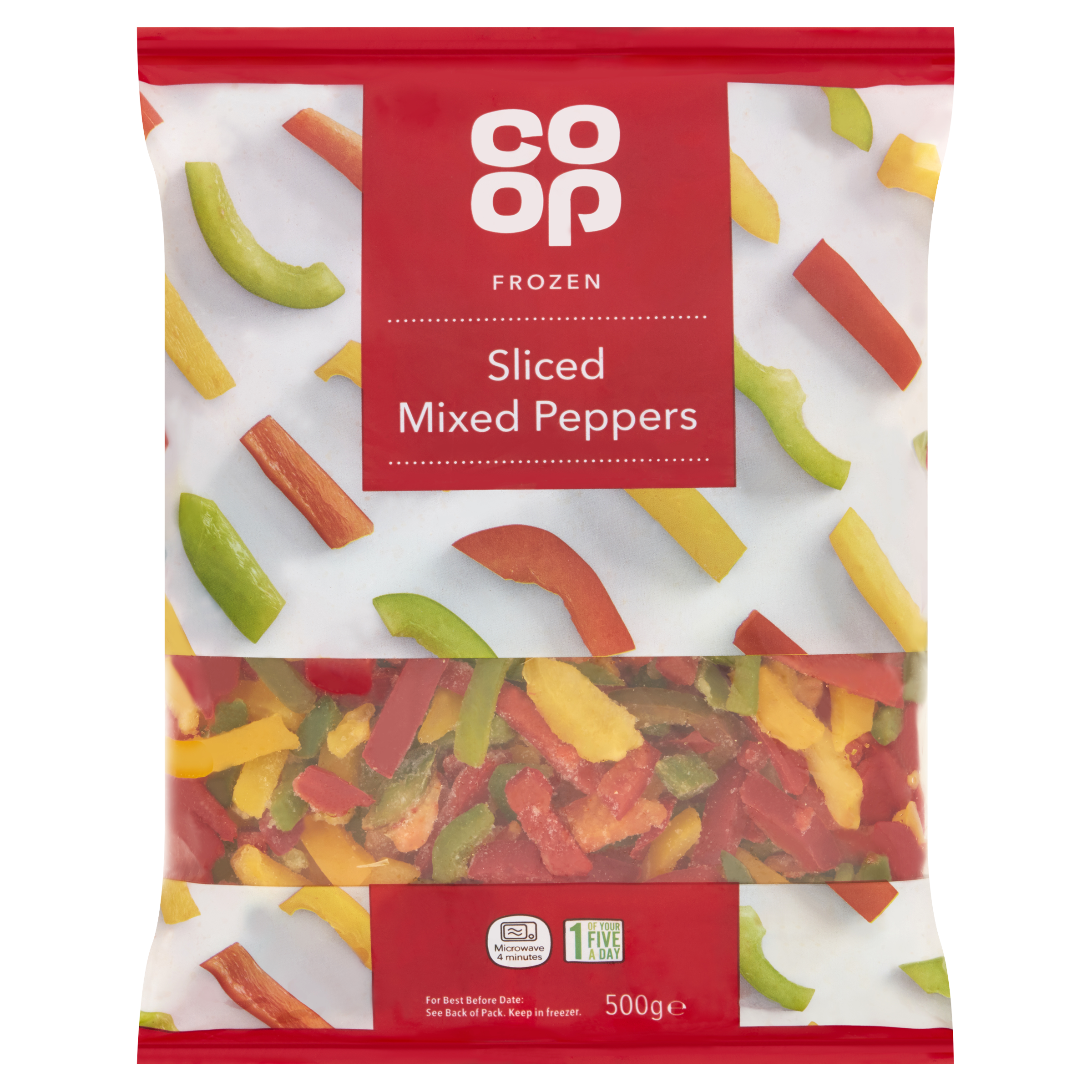 Co-op Frozen Sliced Mixed Peppers 500g