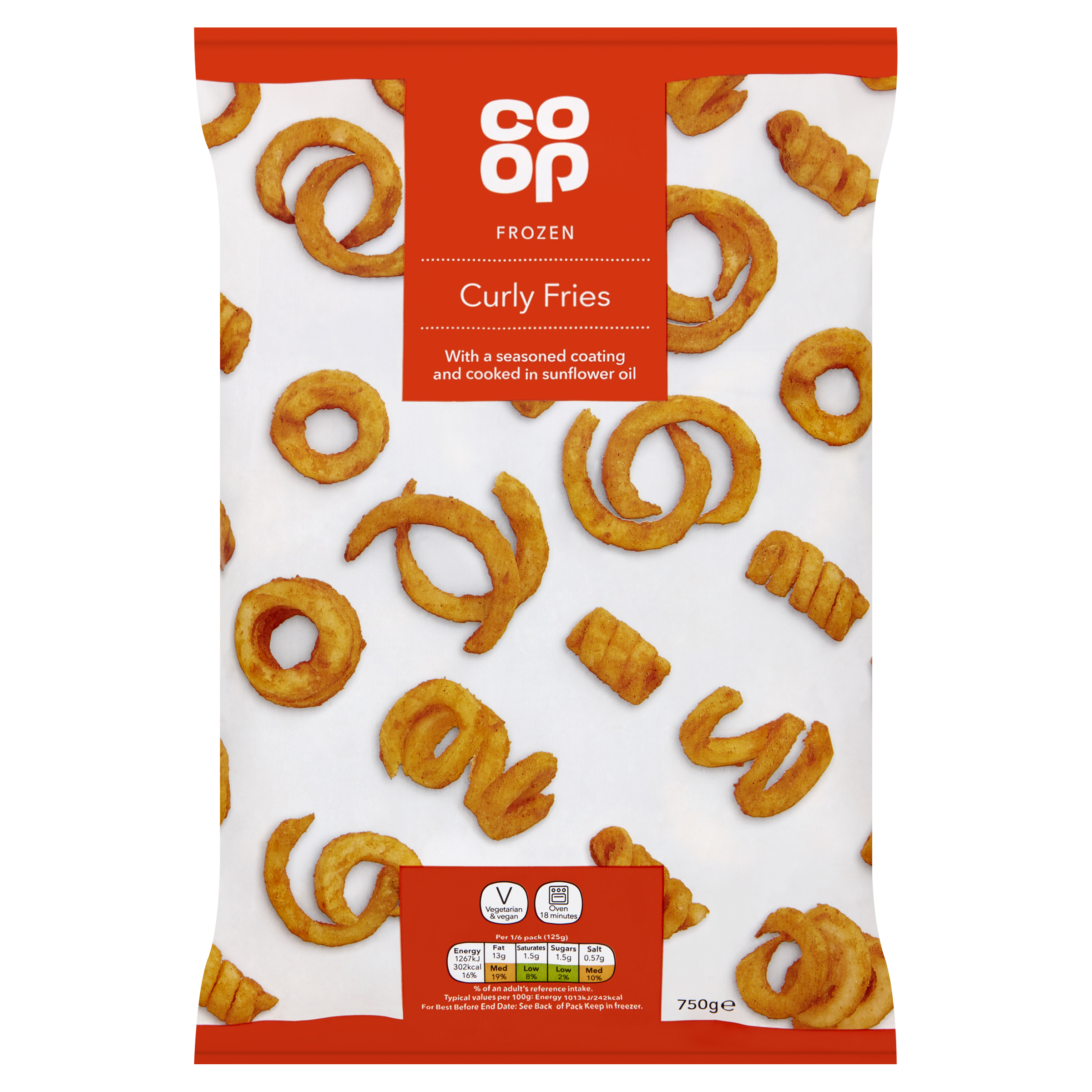 Co-op Frozen Curly Fries 750g