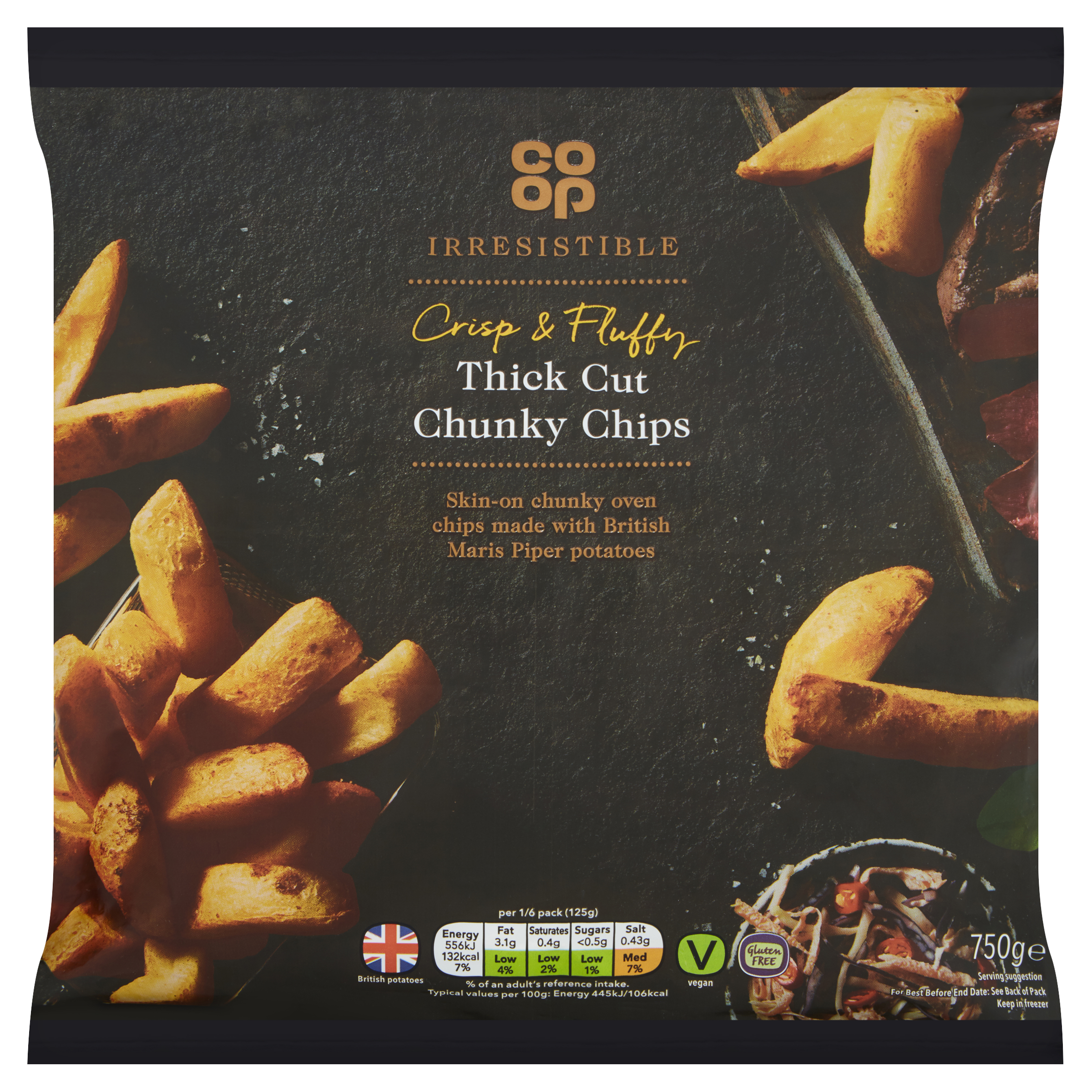 Co-op Irresistible Thick Cut Chunky Chips 750g