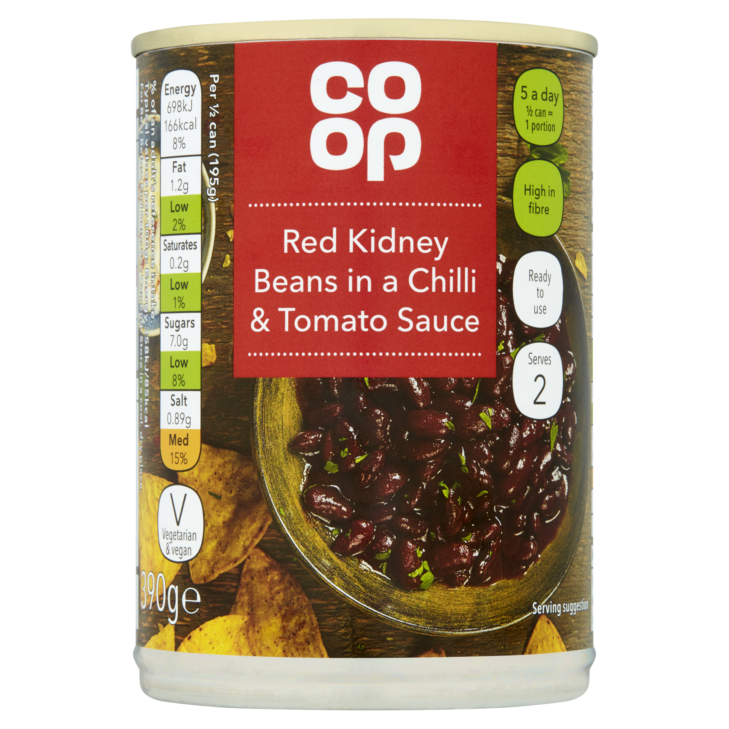 Co-op Red Kidney Beans in a Chilli & Tomato Sauce 390g