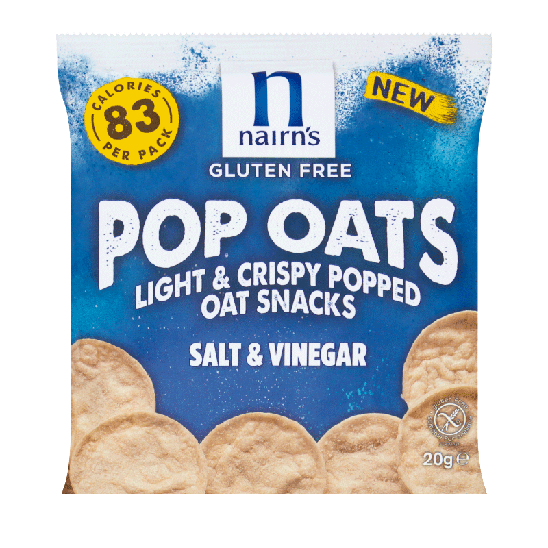 Nairns Gluten Free Salt & Vinegar Pop Oats 20g